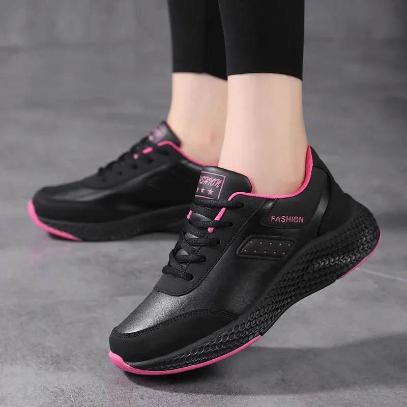 2024 Women's Lightweight Anti-Slip Leather Sneakers