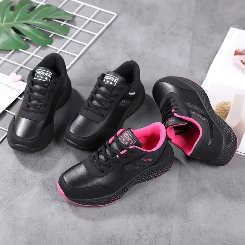 2024 Women's Lightweight Anti-Slip Leather Sneakers