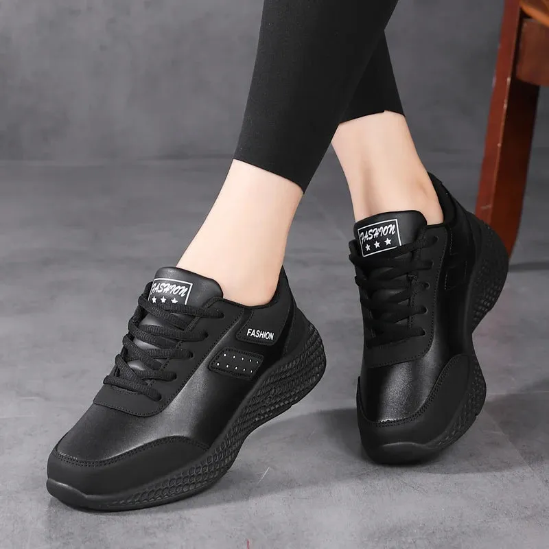 2024 Women's Lightweight Anti-Slip Leather Sneakers