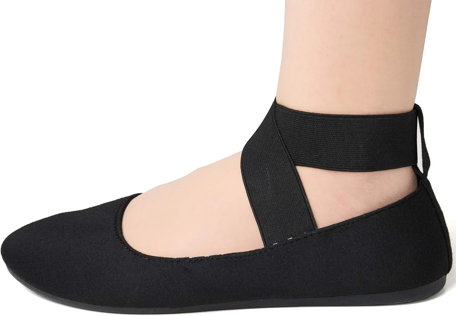 Alpine Swiss Peony Ballet Flats Shoes for Women | Elastic Ankle Strap Flats | Round Closed-Toe | Slip On Loafers | Padded for Comfort | Runs Small