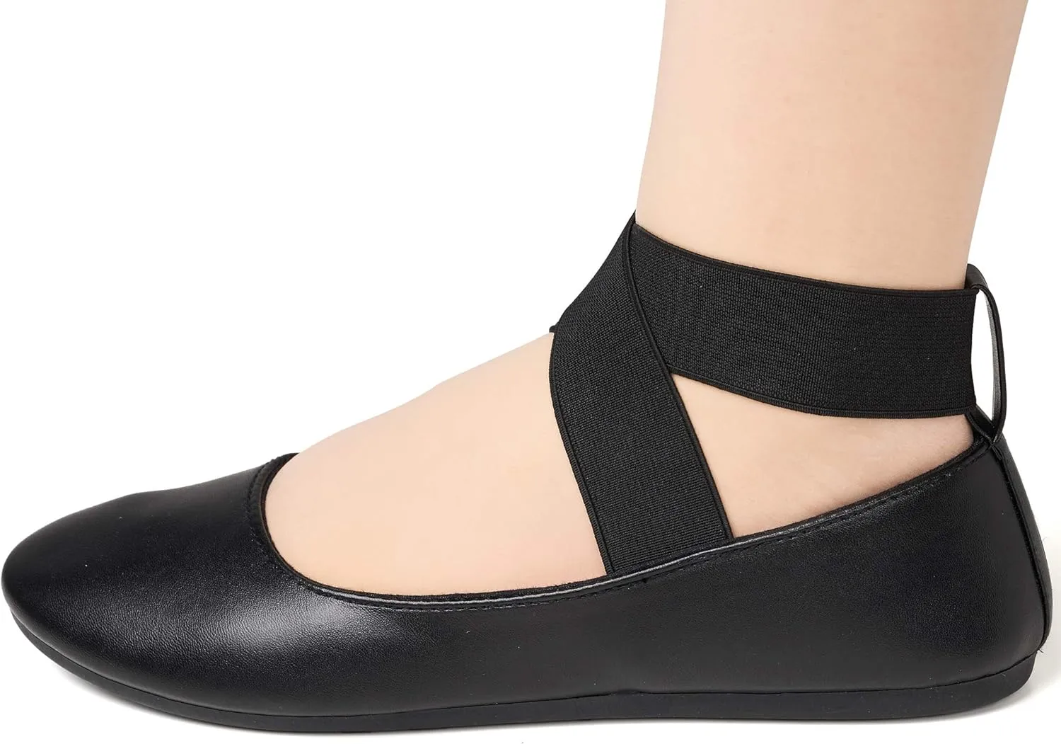 Alpine Swiss Peony Ballet Flats Shoes for Women | Elastic Ankle Strap Flats | Round Closed-Toe | Slip On Loafers | Padded for Comfort | Runs Small
