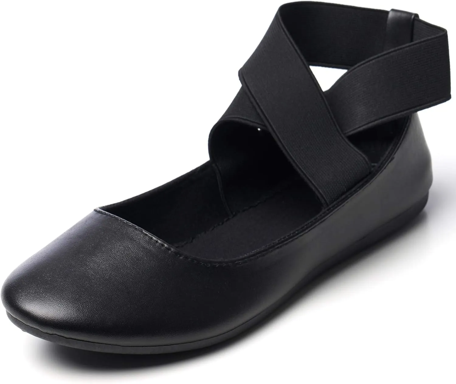 Alpine Swiss Peony Ballet Flats Shoes for Women | Elastic Ankle Strap Flats | Round Closed-Toe | Slip On Loafers | Padded for Comfort | Runs Small