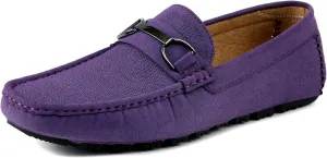 Amali Driving Moccasins, Faux Leather with Enamel Horse-Bit Ornament & Soft Lining, Comfortable & Stylish Mens Dress Loafers for Everyday Wear