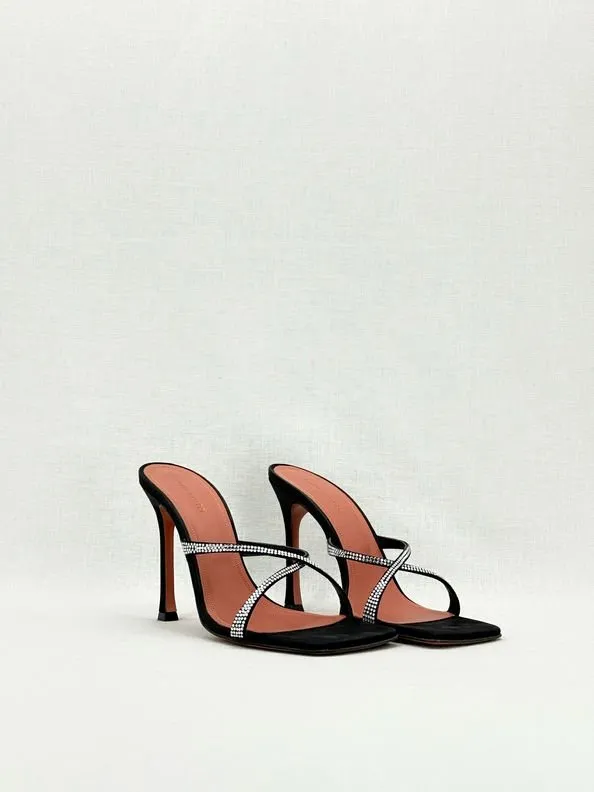 AMINA MUADDI Adriana Black Mules 39