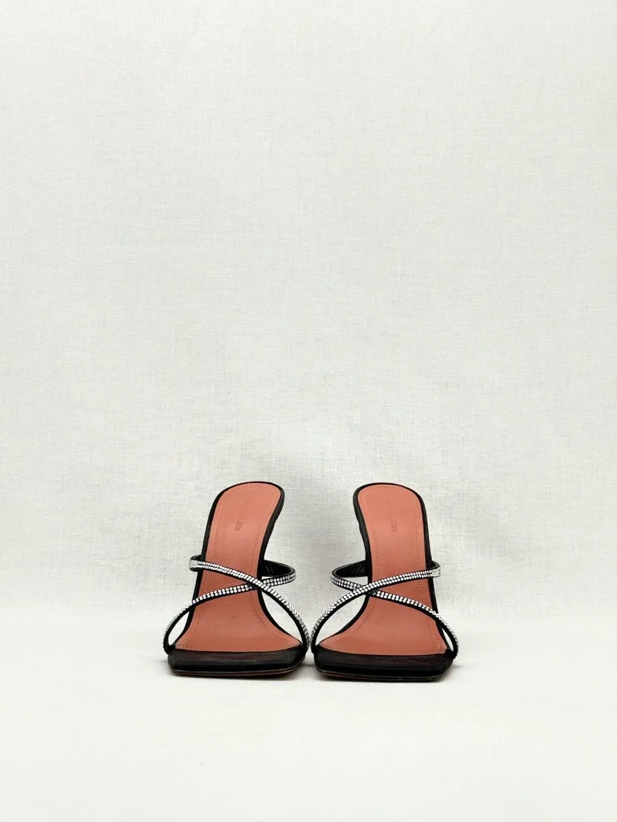 AMINA MUADDI Adriana Black Mules 39