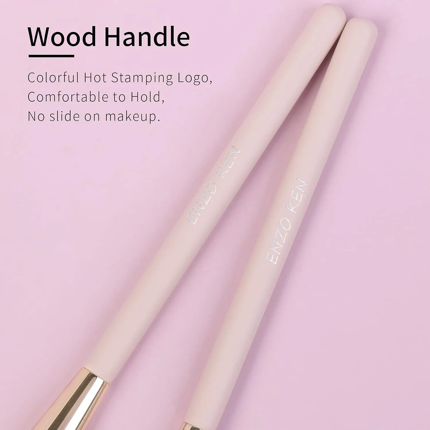 Angled Concealer Brush Under Eye, Concealer Brush, Nose Contour Brush, Small Concealer Brushes, Under Eye Makeup Brushes, Under Eye Brush, Concealer Makeup Brushes. Pink and Gold 11M