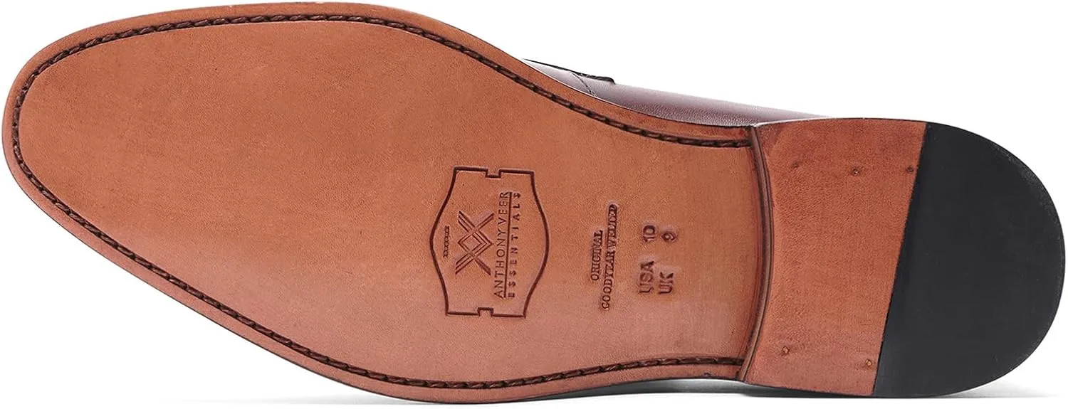 Anthony Veer Gerry Penny Loafers for Men | Goodyear Welt Construction | Ortholite® Footbed | Recraftable Leather Outsole