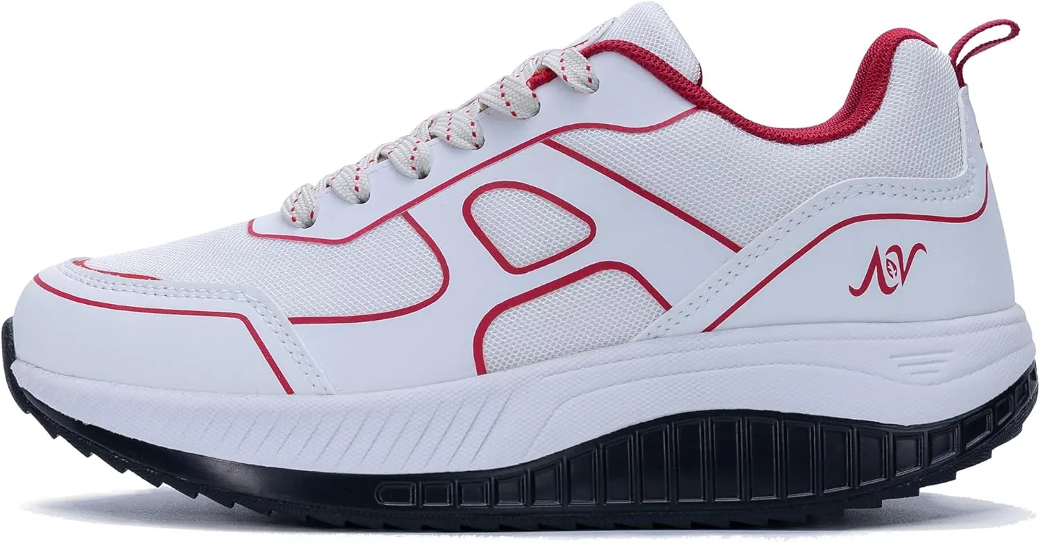 AOV Womens Walking Shoes with Arch Support Plantar Fasciitis Sneakers Gym Tennis for Foot and Heel Pain Relief