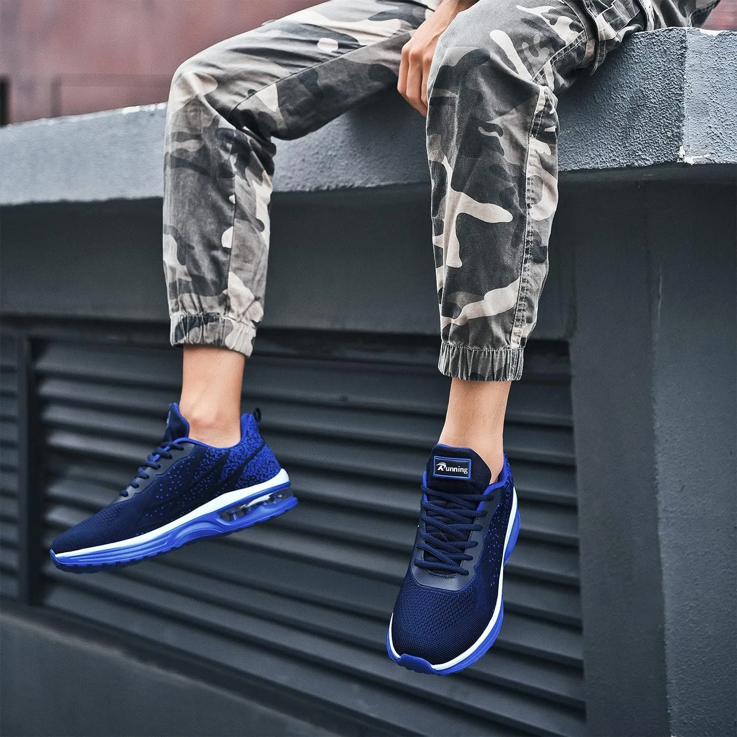 Autper Mens Athletic Running Tennis Shoes Lightweight Sport Gym Jogging Walking Sneakers US 7-US 12.5