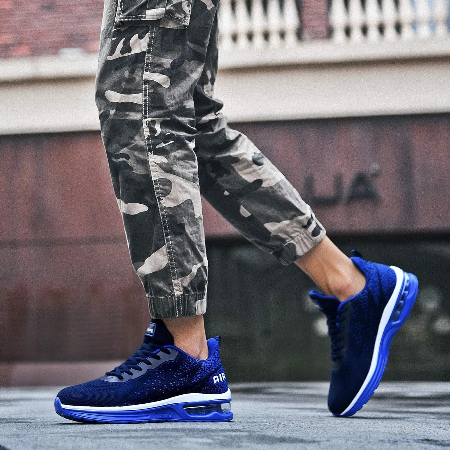Autper Mens Athletic Running Tennis Shoes Lightweight Sport Gym Jogging Walking Sneakers US 7-US 12.5