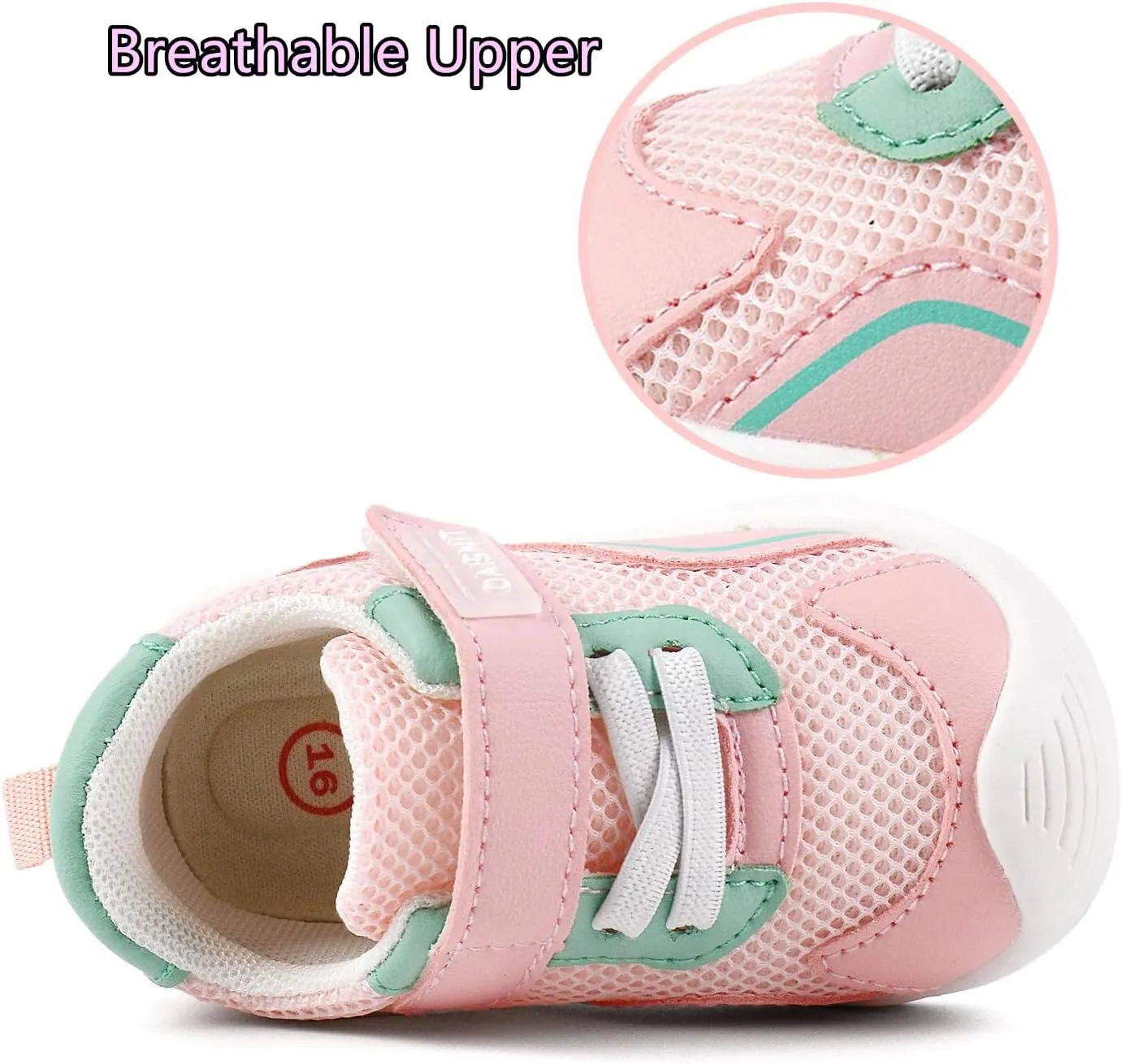 Baby Shoes Boys Girls Toddler Sneakers Lightweight Non Slip Infant First Walking Shoes Trainers 6 12 18 24 Months