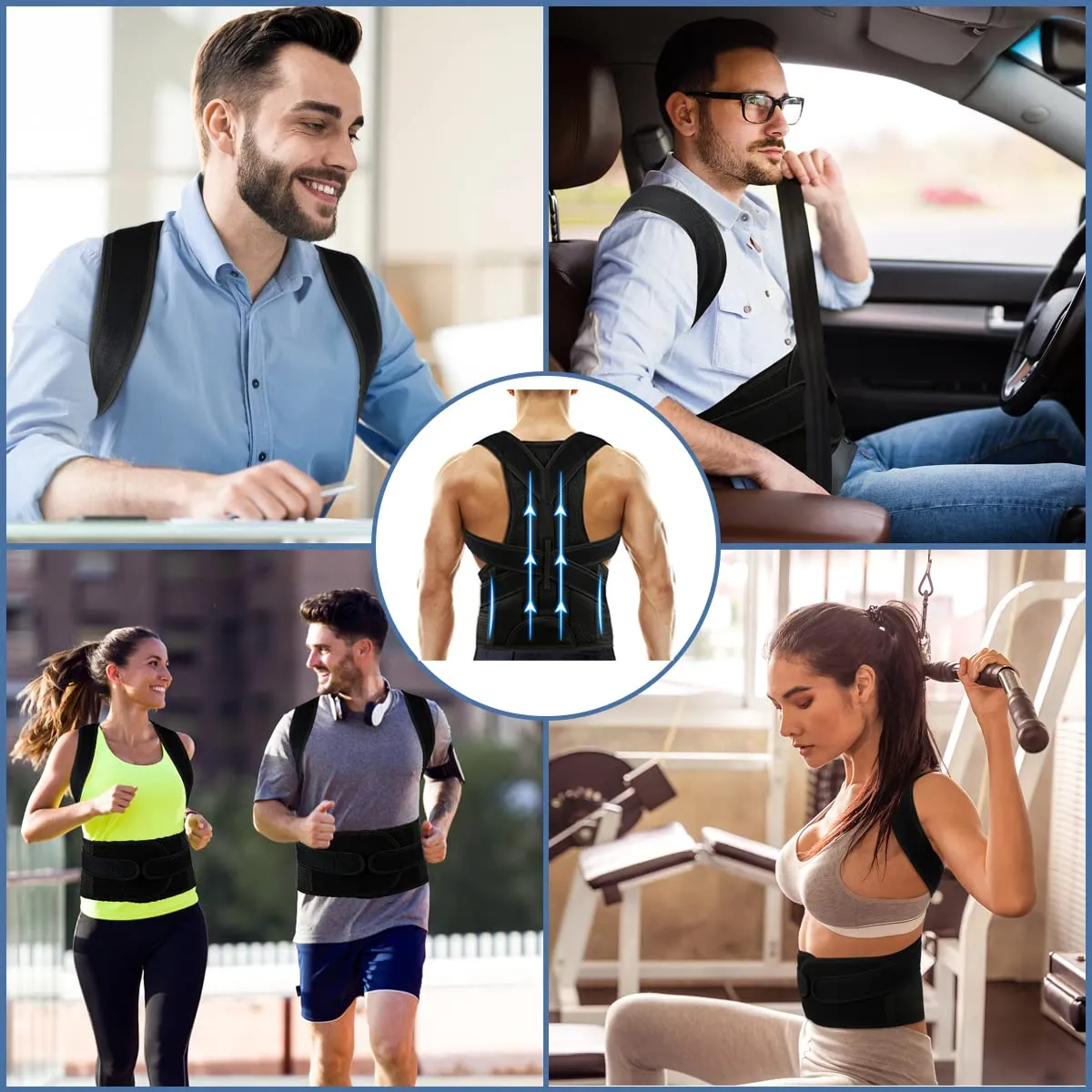 Back Brace Posture Corrector for Women and Men, Relief for Waist, Back and Shoulder Pain, Adjustable and Breathable, Improve Posture XL(37"-42")