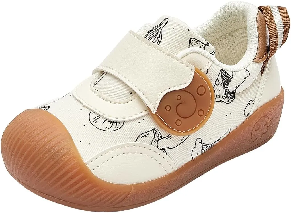 Balabala Baby Infant Boys Girls Sneakers Lightweight Breathable Hook & Loop Walking Shoes