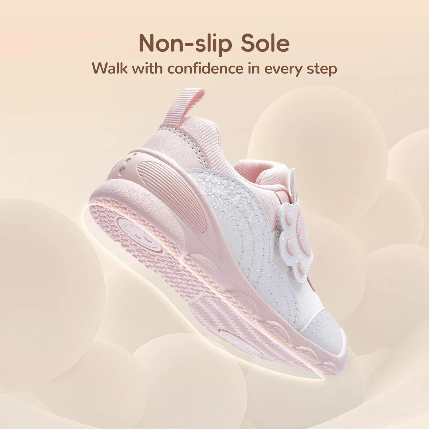 Balabala Toddler Casual Sneakers Unisex Kids Walking Shoes with Hook and Loop, Breathable Cozy and Lightweight