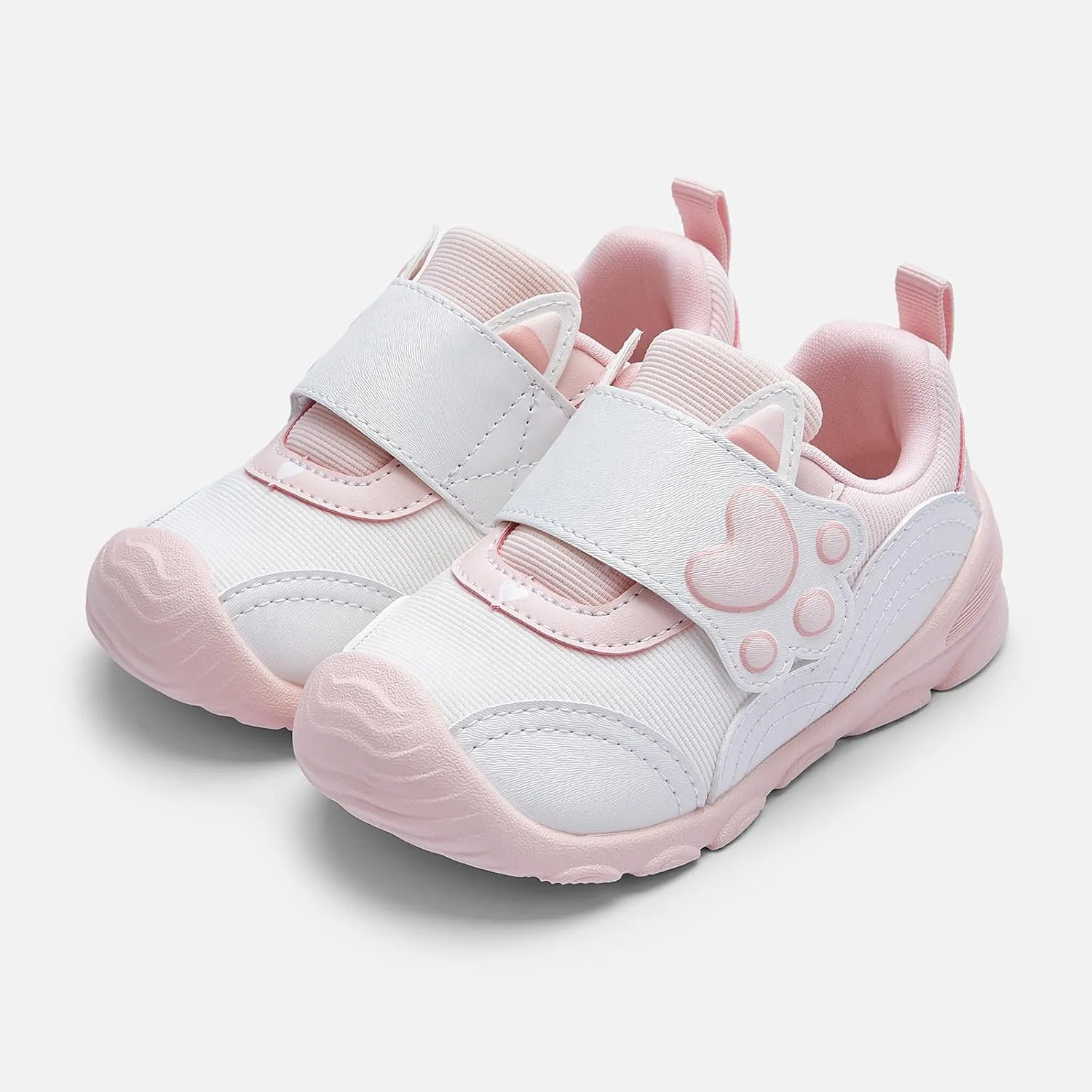 Balabala Toddler Casual Sneakers Unisex Kids Walking Shoes with Hook and Loop, Breathable Cozy and Lightweight