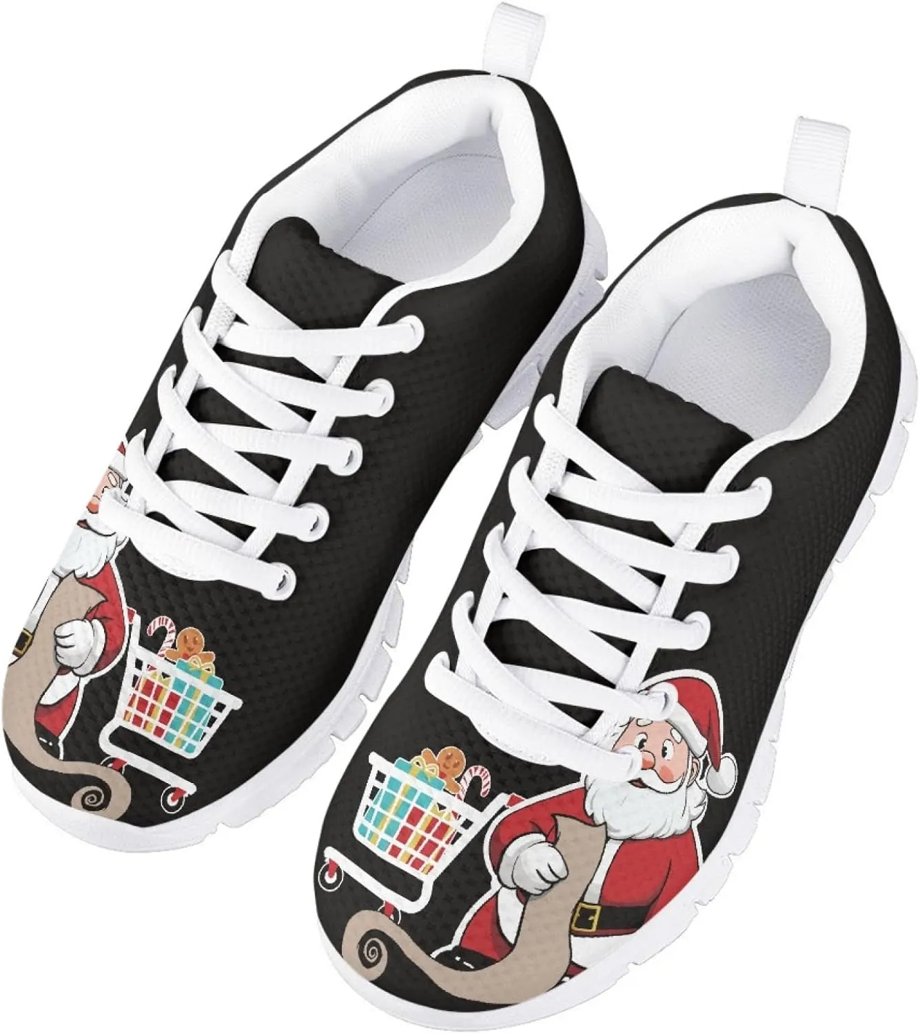 Bengbobar Boys Christmas Sneakers Lightweight Breathable Walking Shoes Kids Most Comfortable Casual Playing Sports Shoes