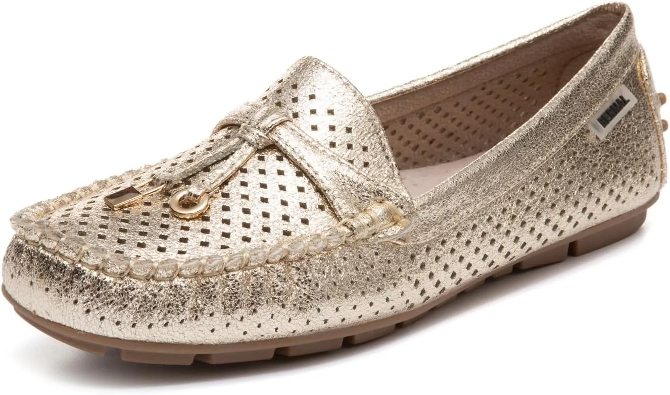 Bernal Loafers for Women with Buckle Comfortable Lightweight Penny Loafers Business Casual Loafers Slip On Flat Work Shoes Non Slip Walking Shoes