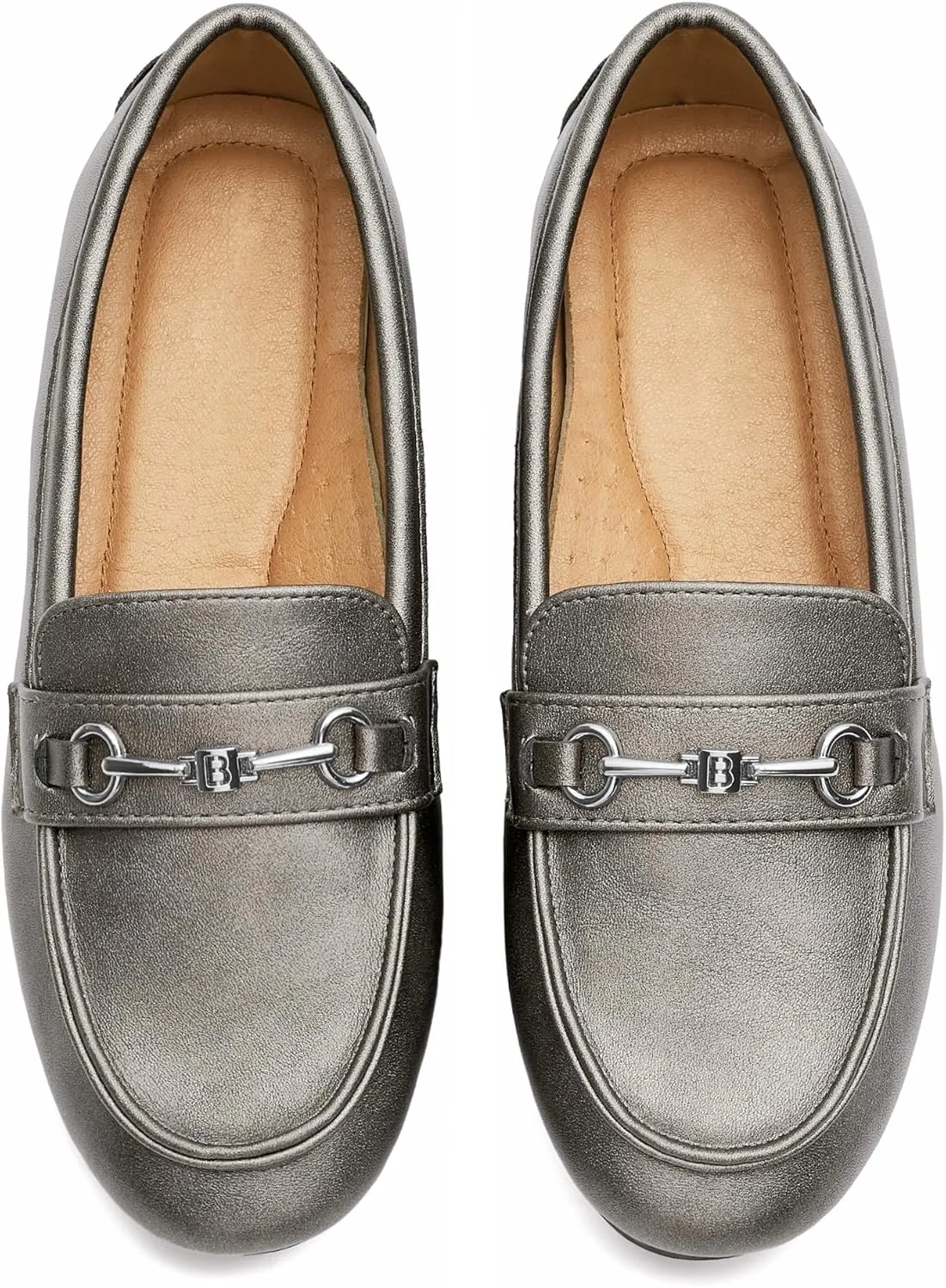 BGSTGUDS Women's Wide Loafers Shoes Cute Dressy Shoes Ladies Comfort Flats Slip Ons Work Shoes