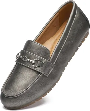 BGSTGUDS Women's Wide Loafers Shoes Cute Dressy Shoes Ladies Comfort Flats Slip Ons Work Shoes