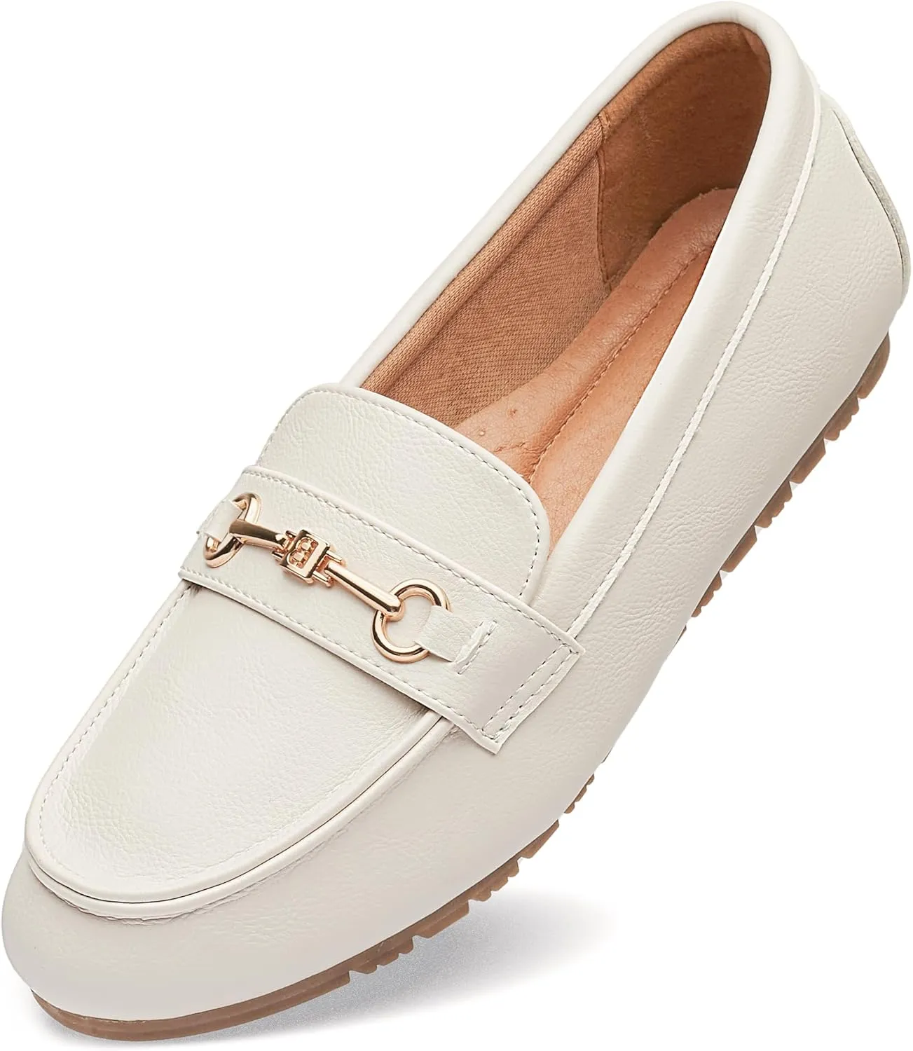 BGSTGUDS Women's Wide Loafers Shoes Cute Dressy Shoes Ladies Comfort Flats Slip Ons Work Shoes