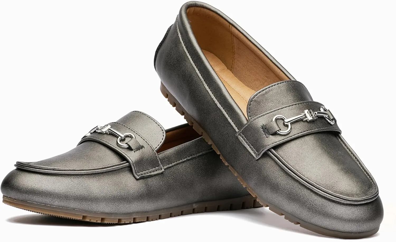 BGSTGUDS Women's Wide Loafers Shoes Cute Dressy Shoes Ladies Comfort Flats Slip Ons Work Shoes