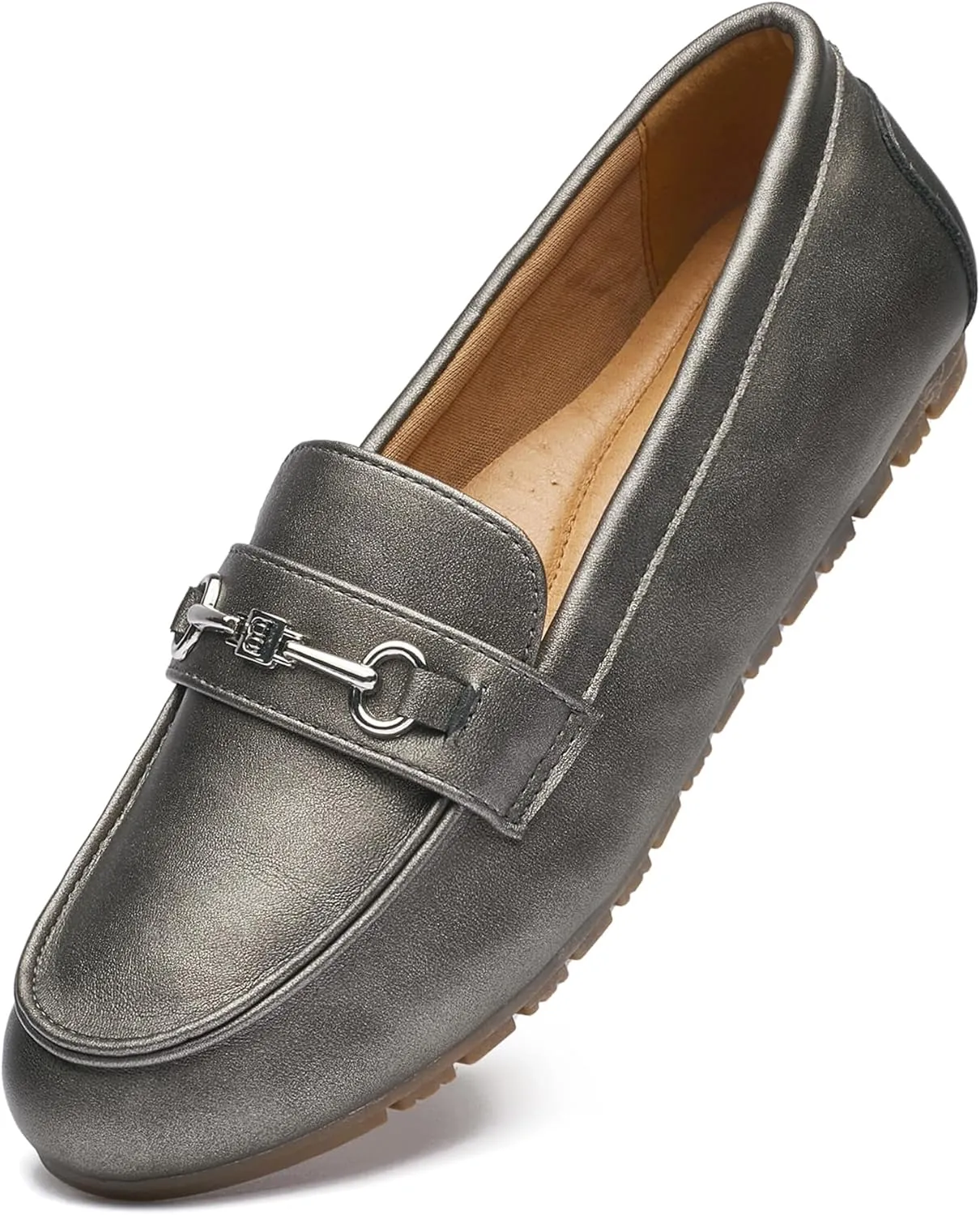 BGSTGUDS Women's Wide Loafers Shoes Cute Dressy Shoes Ladies Comfort Flats Slip Ons Work Shoes