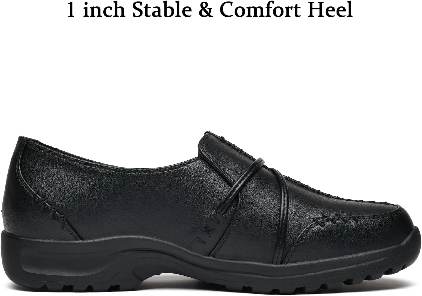 BGSTGUDS Women's Wide Loafers Shoes Wide Toe Box Dress Shoes Trendy Slip on Casual Penny Loafers