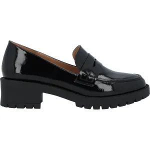 Biapearl Simple Penny Loafer Patent Aquarius - Black