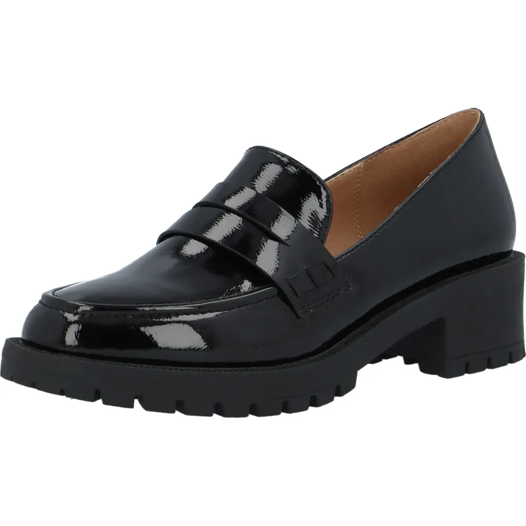 Biapearl Simple Penny Loafer Patent Aquarius - Black