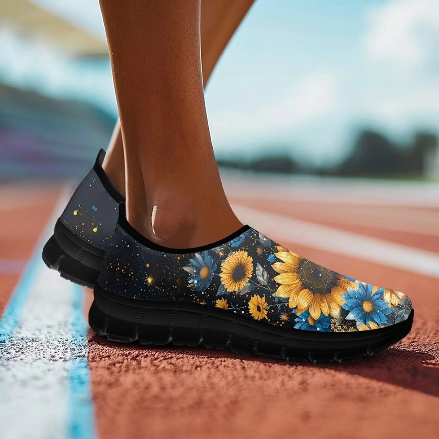 Binienty Women Slip On Loafers Comfort Low-Cut Casual Flats Breathable Mesh Sneakers Footwear