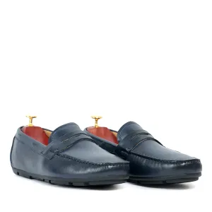Blue Driving Moccasins