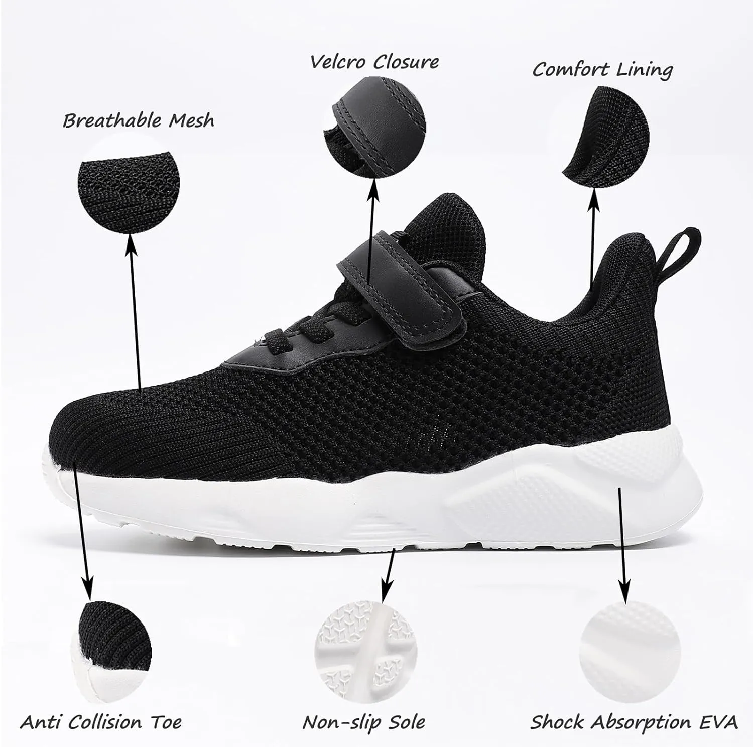 Boys Girls Tennis Shoes Kids Lightweight Breathable Sneakers Running Athletic Shoes Mesh Trainers Casual Walking Sport Footwear for Toddler/Little Kid/Big Kid