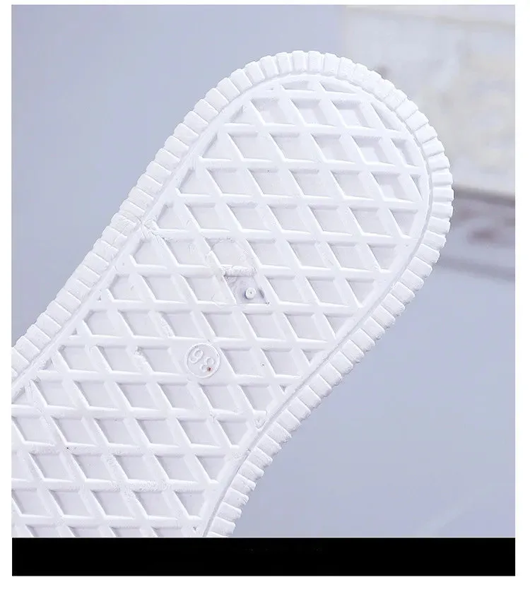 Breathable Leather Lace-Up Platform Sneakers for Women