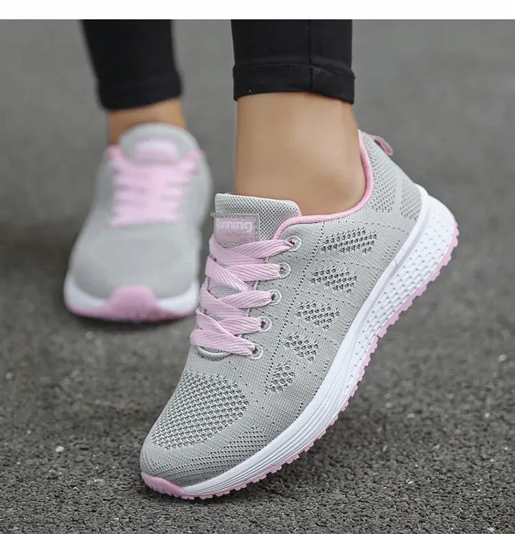 BreezeWalk Women's Fashionable Breathable Mesh Sneakers 2024