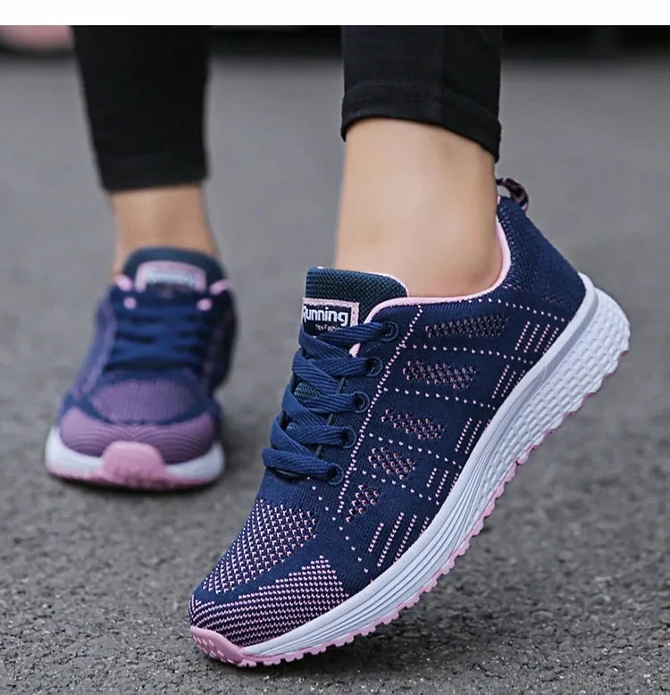 BreezeWalk Women's Fashionable Breathable Mesh Sneakers 2024