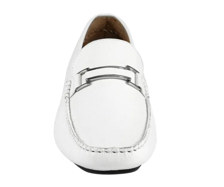 Briggs White Bit Driving Loafers