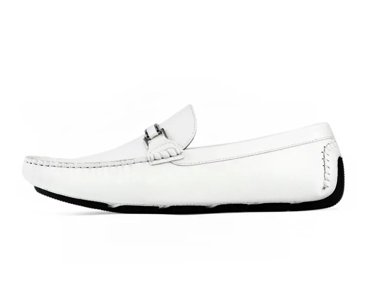 Briggs White Bit Driving Loafers