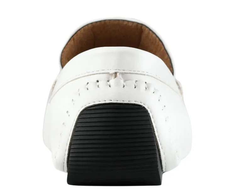 Briggs White Bit Driving Loafers
