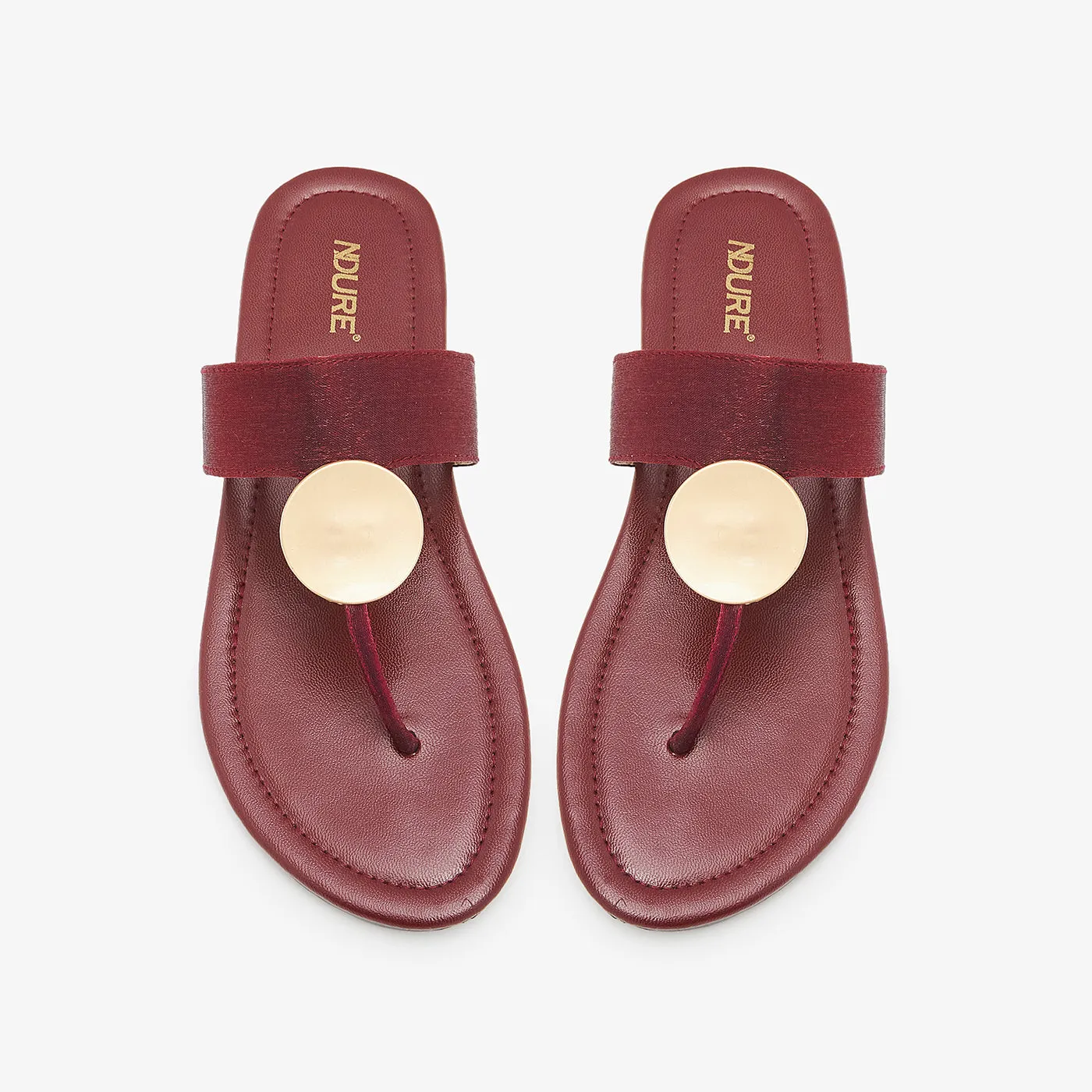 Buckled Flat Slides for Women