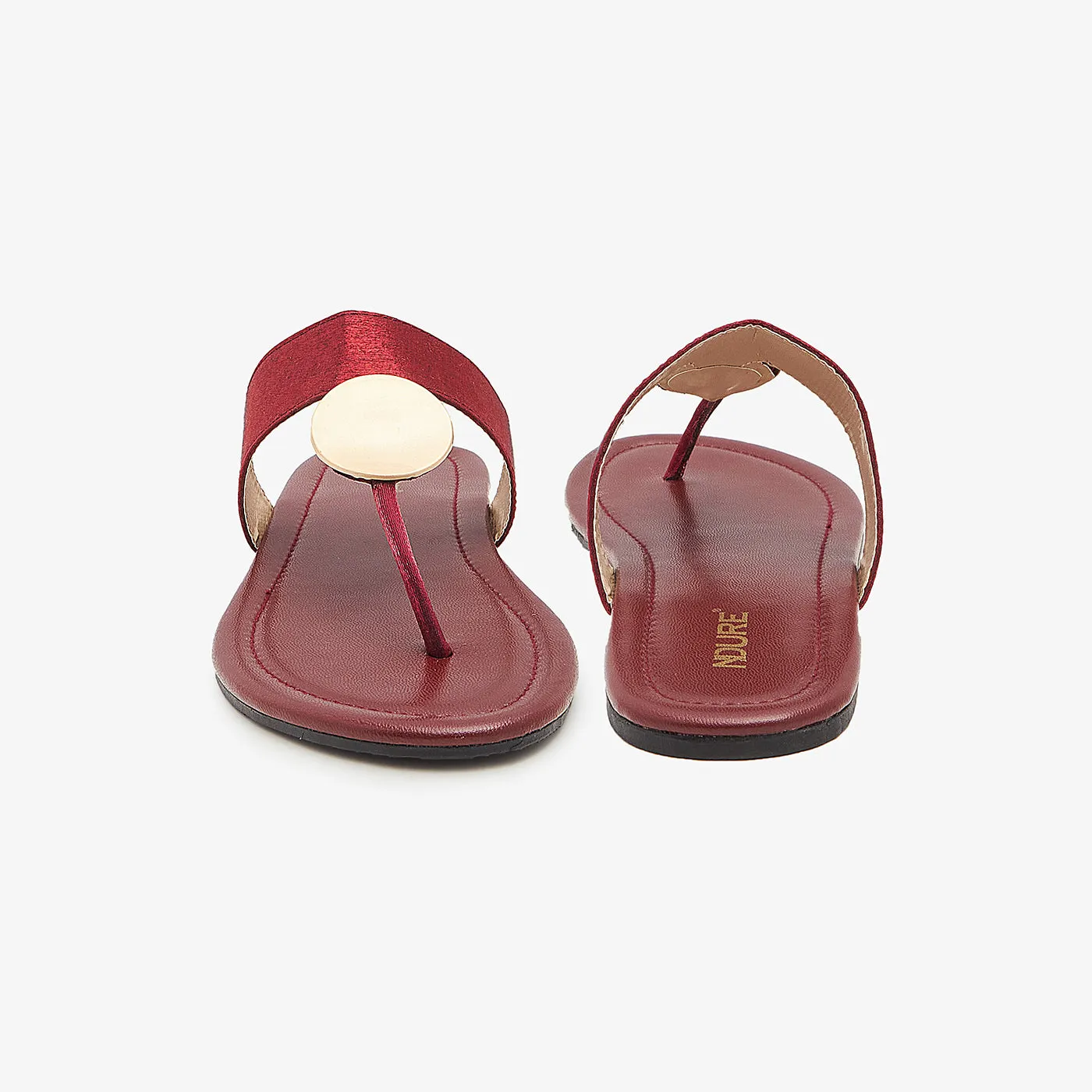 Buckled Flat Slides for Women