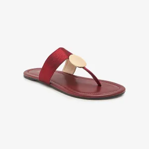 Buckled Flat Slides for Women