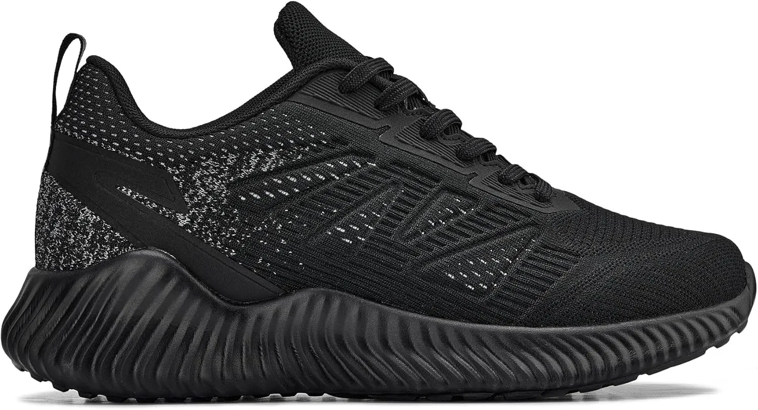 CALTO Men's Invisible Height Increasing Elevator Shoes - Noir/Cement Ultra Lightweight Sporty Sneakers - 2.4 Inches Taller - Q220 - Size 8 D(M) US