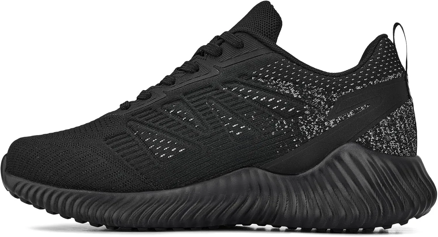 CALTO Men's Invisible Height Increasing Elevator Shoes - Noir/Cement Ultra Lightweight Sporty Sneakers - 2.4 Inches Taller - Q220 - Size 8 D(M) US
