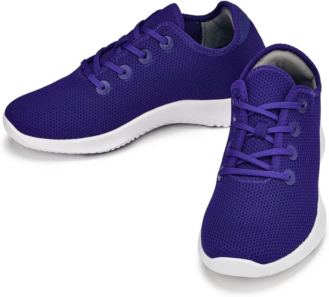 CALTO Men's Invisible Height Increasing Elevator Shoes - Ultra Lightweight Knitted Sporty Sneakers - 2.4 Inches Taller