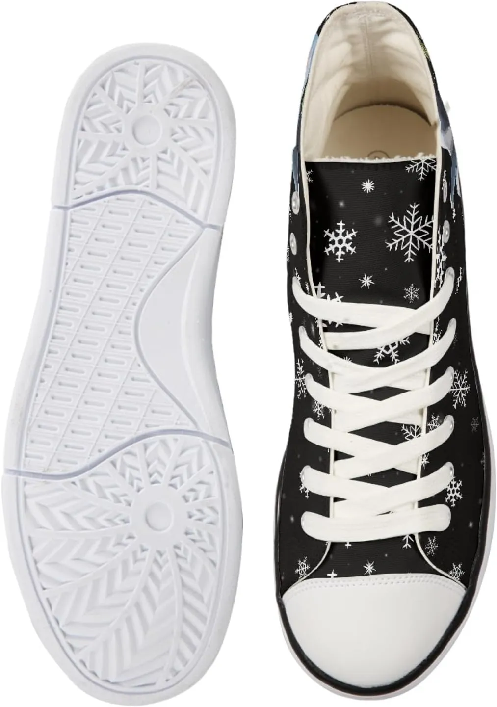 Canvas Shoes for Women Lightweight High Top Sneakers Teens Girls Cute Printed Lace Up Casual Classic Walking Shoes