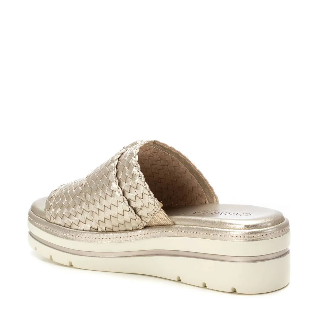 CARMELA - 162251 LOW WEDGE MULE - GOLD