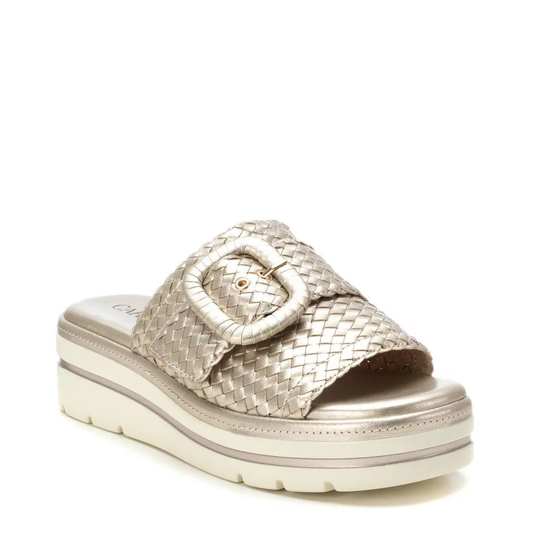 CARMELA - 162251 LOW WEDGE MULE - GOLD