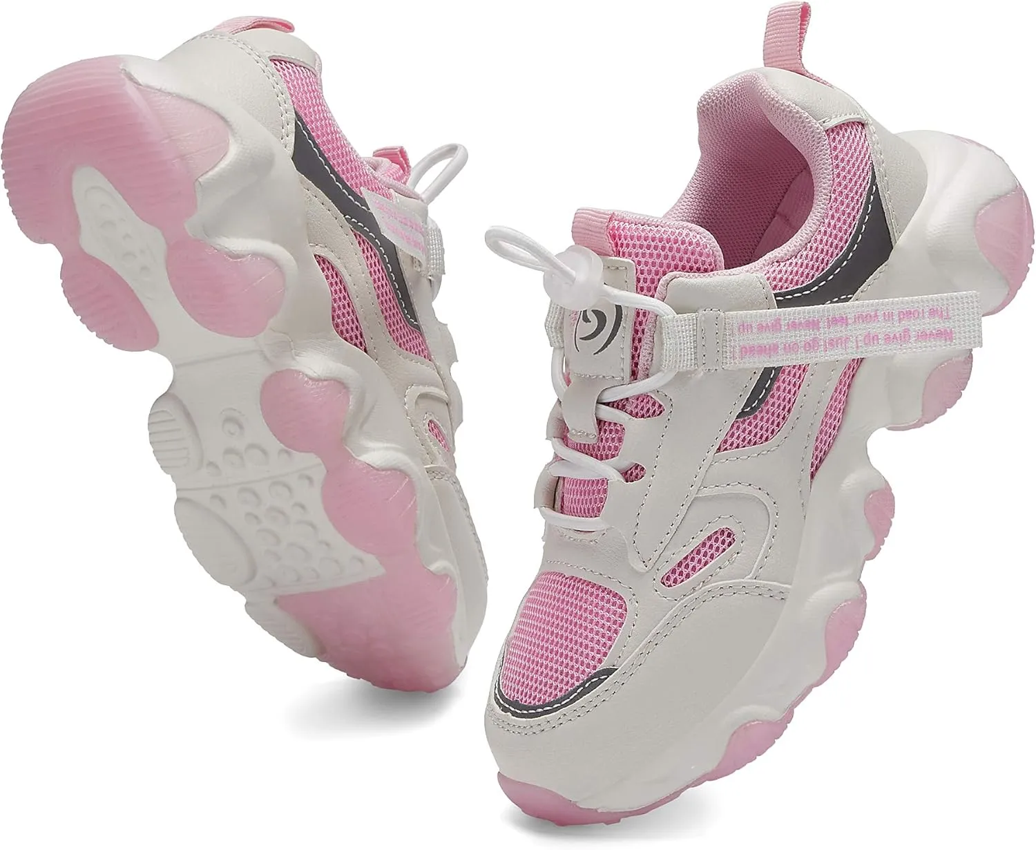 Casbeam Kids Breathable Sneakers Mesh Lightweight Easy Walk Casual Sport Strap Athletic Running Shoes for Boys Girls