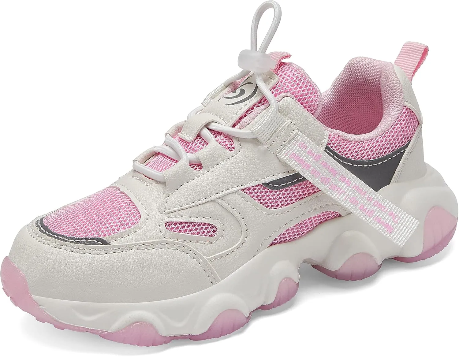 Casbeam Kids Breathable Sneakers Mesh Lightweight Easy Walk Casual Sport Strap Athletic Running Shoes for Boys Girls