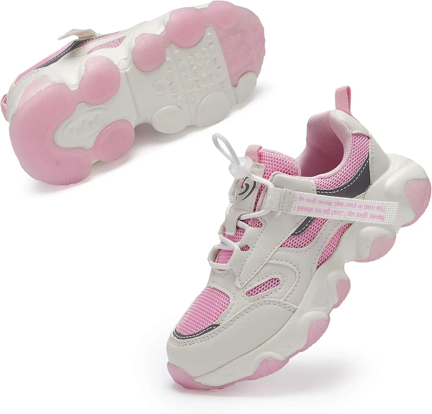 Casbeam Kids Breathable Sneakers Mesh Lightweight Easy Walk Casual Sport Strap Athletic Running Shoes for Boys Girls